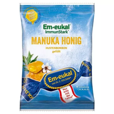 EM Słodycze Eukal Miód Manuka nadziewany cukrem, 75 g EM Słodycze Eukal Miód Manuka nadziewany cukrem, 75 g