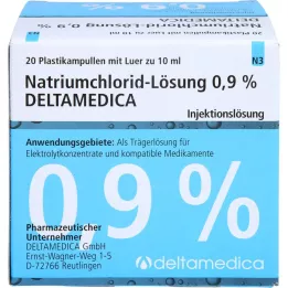 NATRIUMCHLORID-Roztwór 0,9% Deltamedica Luer Pl., 20 x 10 ml