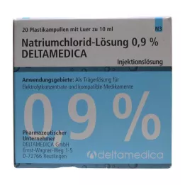 NATRIUMCHLORID-Roztwór 0,9% Deltamedica Luer Pl., 20 x 10 ml