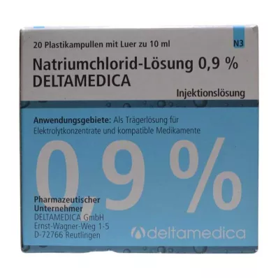 Roztwór chlorku sodu 0,9% Deltamedica Luer Pl., 20X10 ml