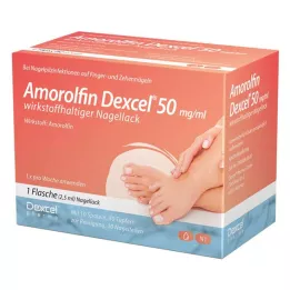 AMOROLFIN Lakier do paznokci Dexcel 50 mg/ml zawierający substancję czynną, 2,5 ml