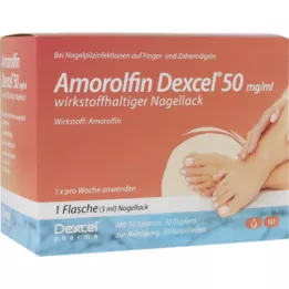 AMOROLFIN Lakier do paznokci Dexcel 50 mg/ml zawierający substancję czynną, 3 ml
