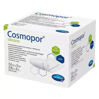 Silikonowy opatrunek na rany Cosmopor® 5x7,2 cm, 25 szt Silikonowy opatrunek na rany Cosmopor® 5x7,2 cm, 25 szt