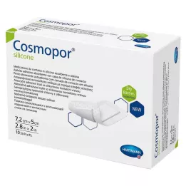 COSMOPOR silikonowy opatrunek na ranę 5x7,2 cm, 10 szt