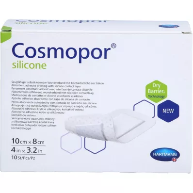 COSMOPOR silikonowy opatrunek na ranę 8x10 cm, 10 szt