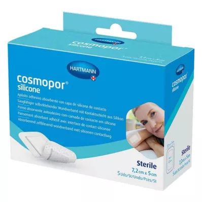 Silikonowy opatrunek na rany Cosmopor® 5x7,2 cm, 5 szt