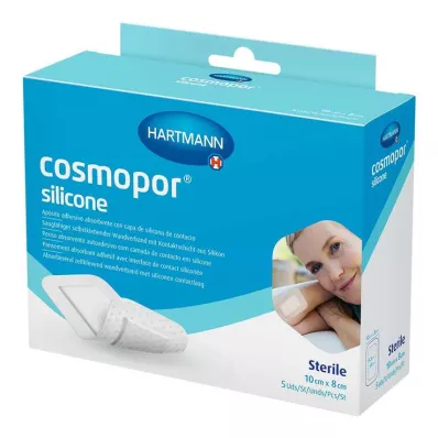 Silikonowy opatrunek na rany Cosmopor 8x10 cm, 5 szt