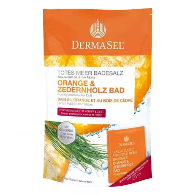 Dermasel Sól do kąpieli z Morza Martwego Pomarańcza & Drzewo Cedrowe (1 opakowanie) Dermasel Sól do kąpieli z Morza Martwego Pomarańcza & Drzewo Cedrowe (1 opakowanie)