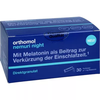 ORTHOMOL nemuri night direct granulki, 30 szt