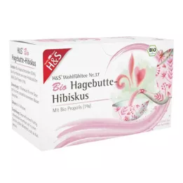 H&amp;S Organiczna torebka filtracyjna z dzikiej róży i hibiskusa, 20X3,0 g