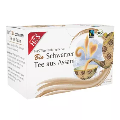 H&amp;S Organiczna herbata czarna z worka filtrującego Assam, 20X1,80 g