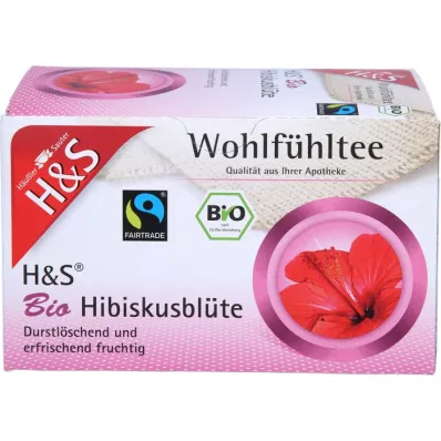 H&amp;S Organiczna torebka filtracyjna z kwiatem hibiskusa, 20X1,75 g
