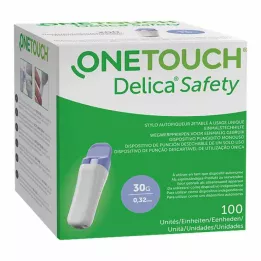 ONE TOUCH Delica Safety jednorazowy nakłuwacz 30 G, 100 szt