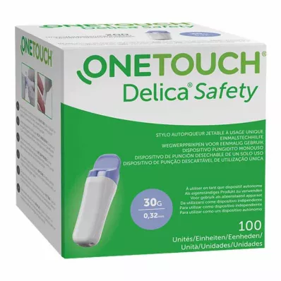 Jednorazowe nakłuwacze One Touch Delica Safety 30 G, 100 szt