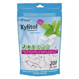 MIRADENT Xylitol Chewing Gum Mint Refill, 200 szt