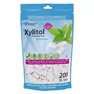 MIRADENT Ksylitol do pielęgnacji zębów Guma do żucia miętowa, 200 szt MIRADENT Ksylitol do pielęgnacji zębów Guma do żucia miętowa, 200 szt