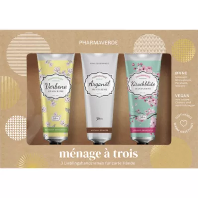 PHARMAVERDE Menage a Trois Hand Cream Gift Set, 3X30 ml