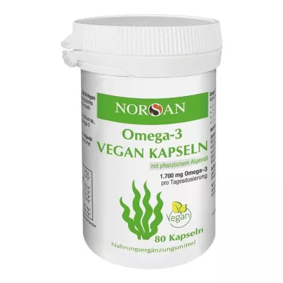 Norsan Omega-3 wegańskie kapsułki, 80 sztuk
