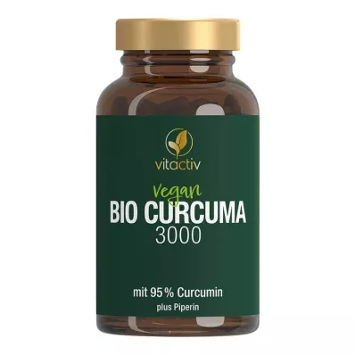 Kurkuma 3000 kapsułek organicznych, 60 sztuk