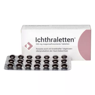 Ichthraletten® 200 mg tabletki na trądzik różowaty, 84 sztuki Ichthraletten® 200 mg tabletki na trądzik różowaty, 84 sztuki