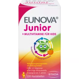 EUNOVA Tabletki do żucia Junior o smaku pomarańczowym, 100 szt