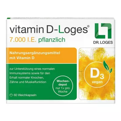 Witamina D-Loges 7000 IU roślinny tygodniowy depot, 60 sztuk Witamina D-Loges 7000 IU roślinny tygodniowy depot, 60 sztuk