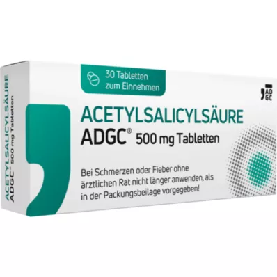 ACETYLSALICYLSÄURE ADGC Tabletki 500 mg, 30 szt