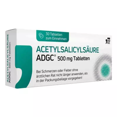 ACETYLSALICYLSÄURE ADGC Tabletki 500 mg, 30 szt ACETYLSALICYLSÄURE ADGC Tabletki 500 mg, 30 szt