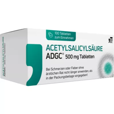 ACETYLSALICYLSÄURE ADGC Tabletki 500 mg, 100 szt