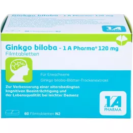 GINKGO BILOBA-1A Pharma 120 mg tabletki powlekane, 60 kapsułek