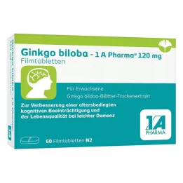 GINKGO BILOBA-1A Pharma 120 mg tabletki powlekane, 60 kapsułek