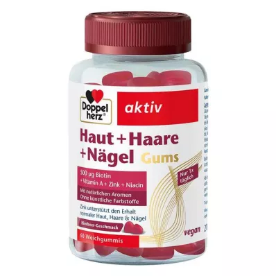 DOPPELHERZ Skin+Hair+Nails Gums, 60 szt