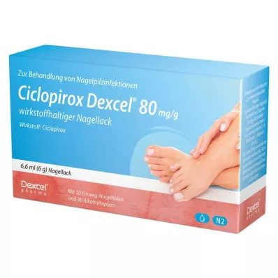 Aktywny lakier do paznokci Ciclopirox Dexcel® 80 mg/g, 6,6 ml Aktywny lakier do paznokci Ciclopirox Dexcel® 80 mg/g, 6,6 ml