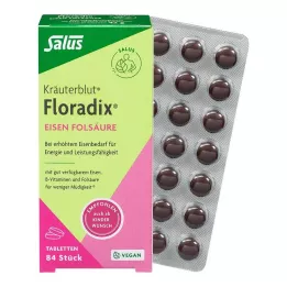 FLORADIX Tabletki żelaza z kwasem foliowym, 84 kapsułki