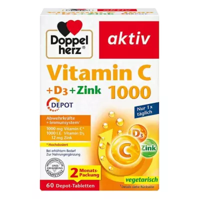 Doppelherz Witamina C1000 + D3 + Zinc Depot tabletki (60 sztuk) Doppelherz Witamina C1000 + D3 + Zinc Depot tabletki (60 sztuk)