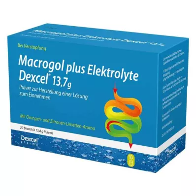 Makrogol plus elektrolity Dexcel 13,7 g Ple, 20 szt Makrogol plus elektrolity Dexcel 13,7 g Ple, 20 szt