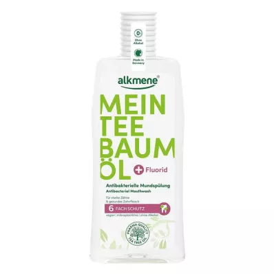 Alkmene My antybakteryjny płyn do płukania jamy ustnej z olejkiem z drzewa herbacianego, 500 ml Alkmene My antybakteryjny płyn do płukania jamy ustnej z olejkiem z drzewa herbacianego, 500 ml