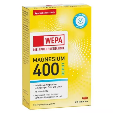 Wepa Magnez 400 Depot + tabletki B6, 60 szt Wepa Magnez 400 Depot + tabletki B6, 60 szt