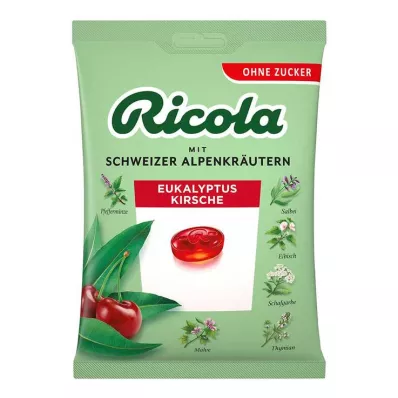 Ricola torebka cukierków eukaliptusowo-wiśniowych bez cukru, 75 g