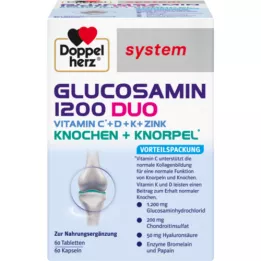 DOPPELHERZ Glucosamine 1200 Duo system Combi pack, 120 szt