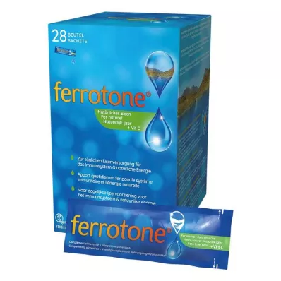 Ferrotone naturalne żelazo plus witamina C torebka jabłkowa, 28X25 ml