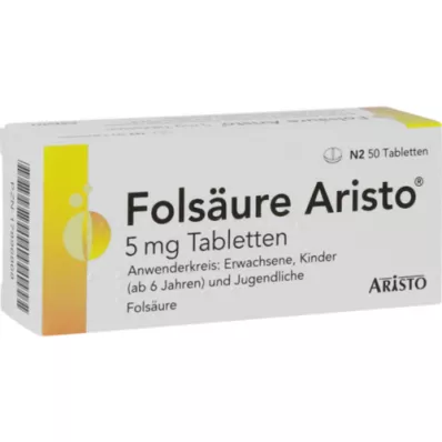 FOLSÄURE ARISTO Tabletki 5 mg, 50 szt