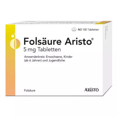 FOLSÄURE ARISTO Tabletki 5 mg, 100 szt FOLSÄURE ARISTO Tabletki 5 mg, 100 szt