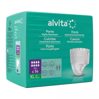 Spodnie na nietrzymanie moczu Alvita maxi XL, 14 szt Spodnie na nietrzymanie moczu Alvita maxi XL, 14 szt