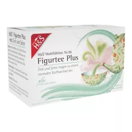 H&amp;S Figure Tea Plus z filtrem cynkowym i selenowym, 20X1,5 g