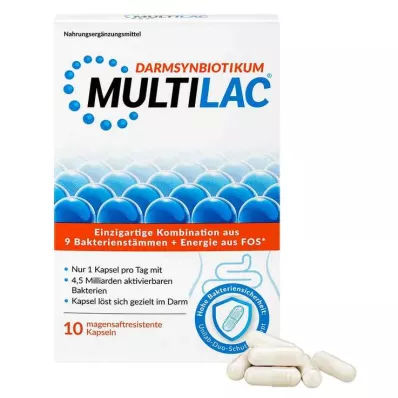 MULTILAC Intestinal Synbiotic kapsułki dojelitowe, 10 szt MULTILAC Intestinal Synbiotic kapsułki dojelitowe, 10 szt