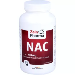 NAC 750 mg wysokiej jakości N-acetylo-L-cysteiny Kps, 120 szt