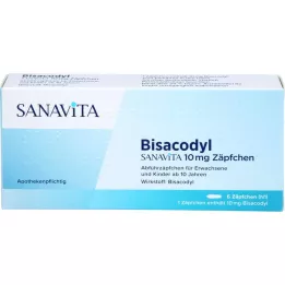 BISACODYL SANAVITA Czopek 10 mg, 6 szt