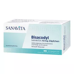 BISACODYL SANAVITA Czopek 10 mg, 30 szt