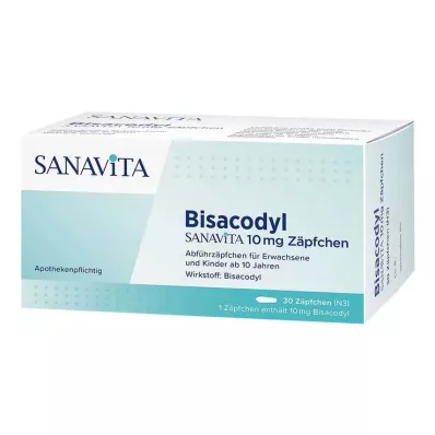 Bisacodyl Sanavita 10 mg czopki, 30 szt